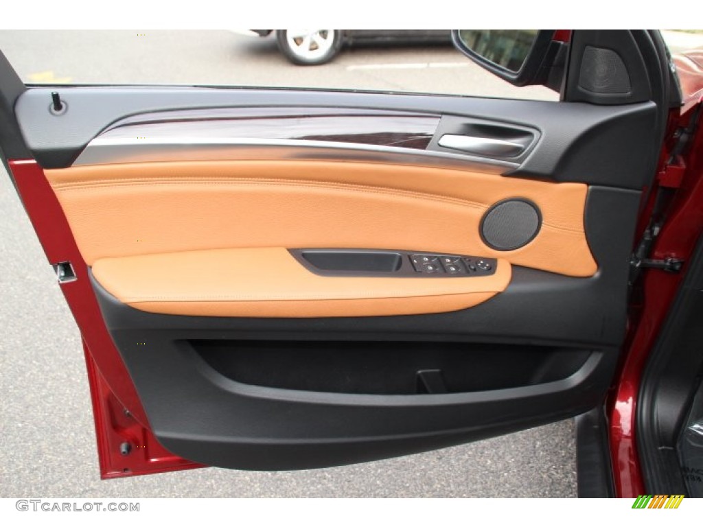 2014 X6 xDrive35i - Vermillion Red Metallic / Saddle Brown photo #9