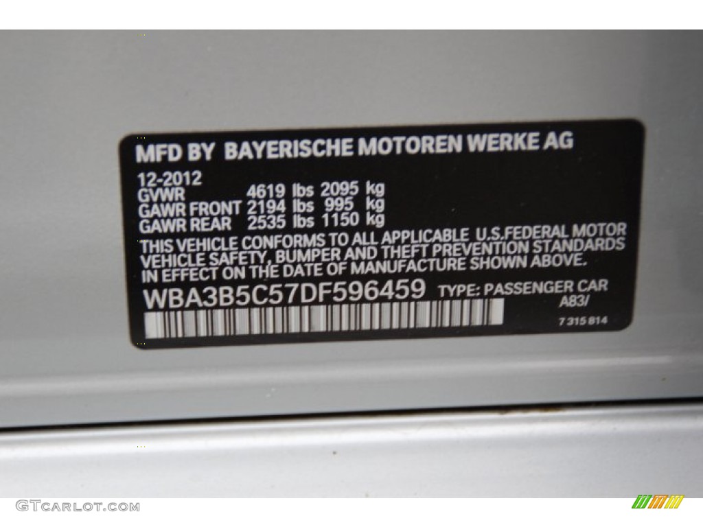 2013 3 Series 328i xDrive Sedan - Glacier Silver Metallic / Black photo #32