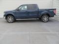 2014 Blue Jeans Ford F150 Lariat SuperCrew 4x4  photo #6