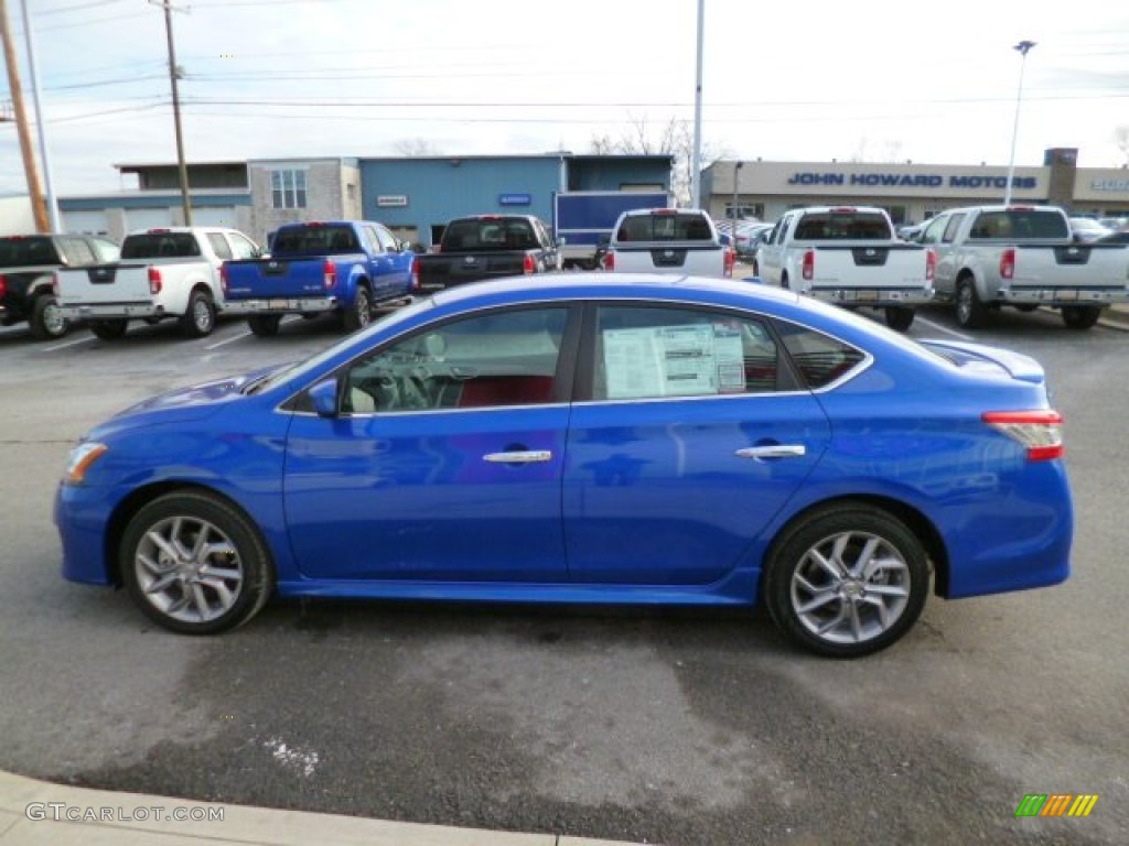 2014 Sentra SR - Metallic Blue / Charcoal photo #4