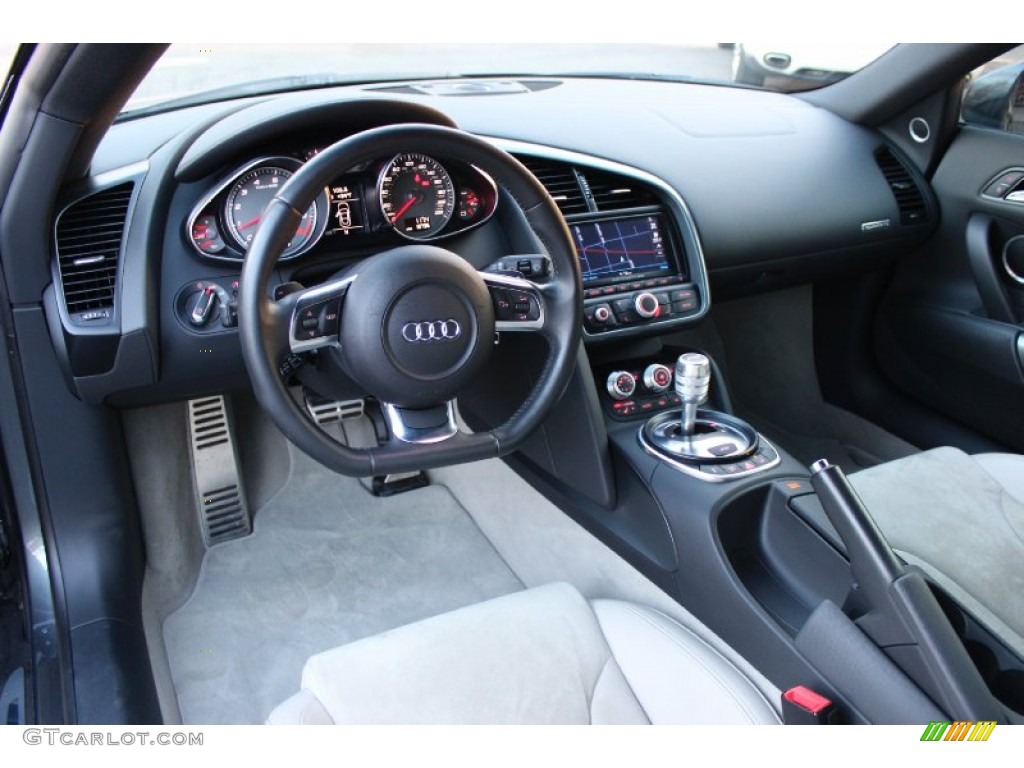 Limestone Grey Alcantara/Leather Interior 2009 Audi R8 4.2 FSI quattro Photo #89235877