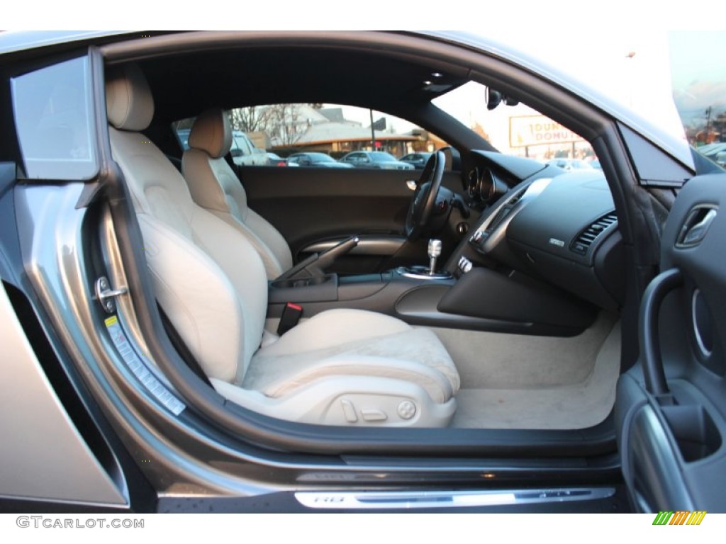 Limestone Grey Alcantara/Leather Interior 2009 Audi R8 4.2 FSI quattro Photo #89235976