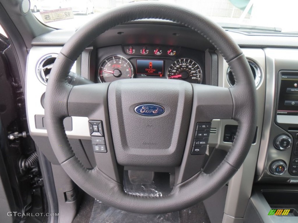 2014 Ford F150 FX2 SuperCrew Black Steering Wheel Photo #89236169