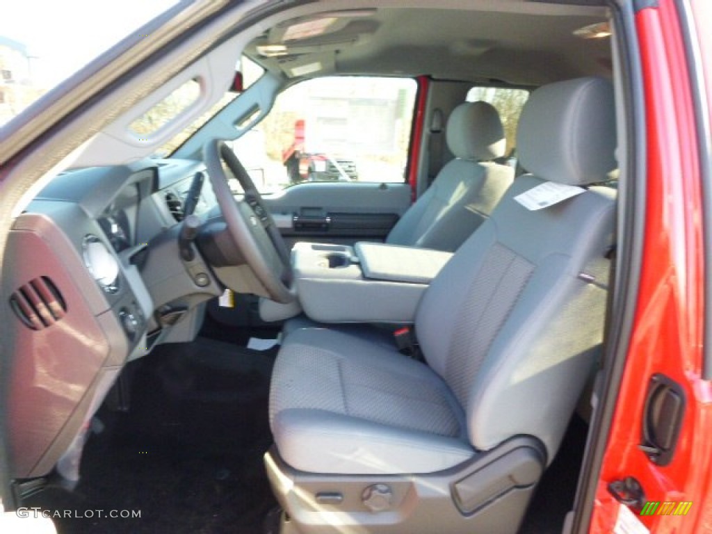 Steel Interior 2014 Ford F250 Super Duty XLT SuperCab 4x4 Photo #89237083