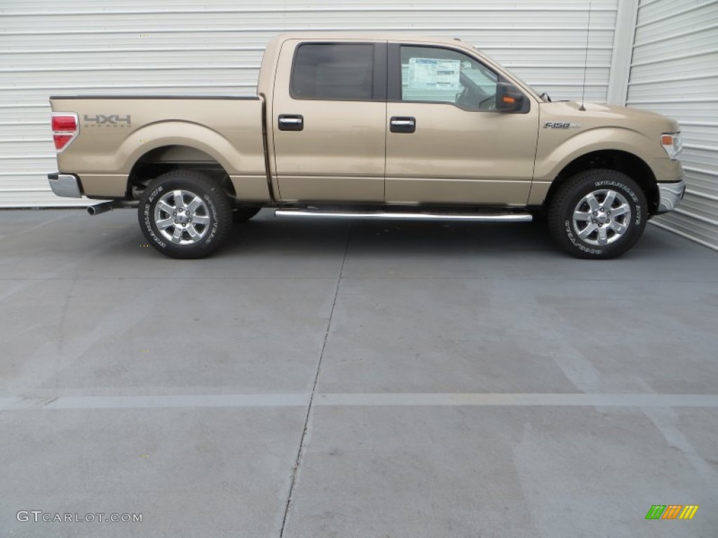 Pale Adobe 2014 Ford F150 XLT SuperCrew 4x4 Exterior Photo #89237113