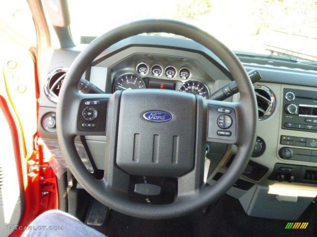 2014 Ford F250 Super Duty XLT SuperCab 4x4 Steel Steering Wheel Photo #89237225