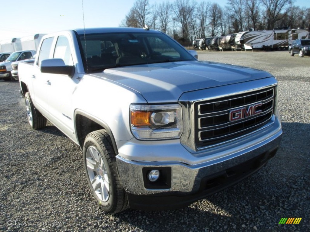 2014 Sierra 1500 SLE Crew Cab 4x4 - Quicksilver Metallic / Jet Black photo #2