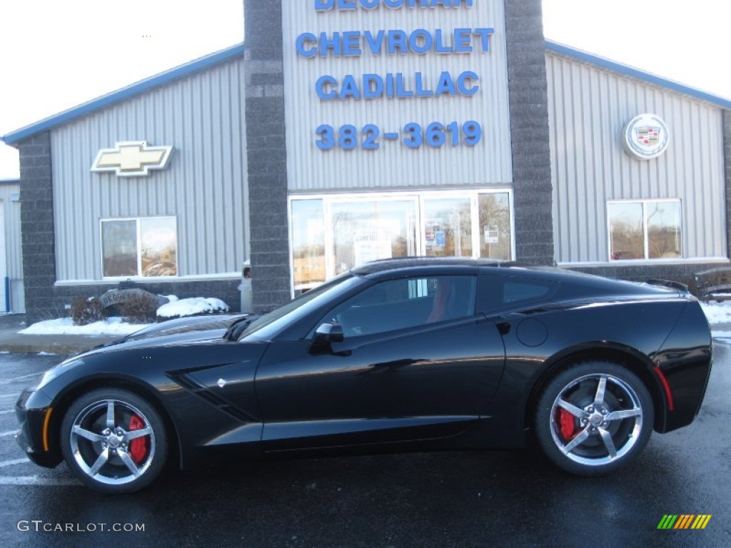 2014 Corvette Stingray Coupe - Black / Adrenaline Red photo #1