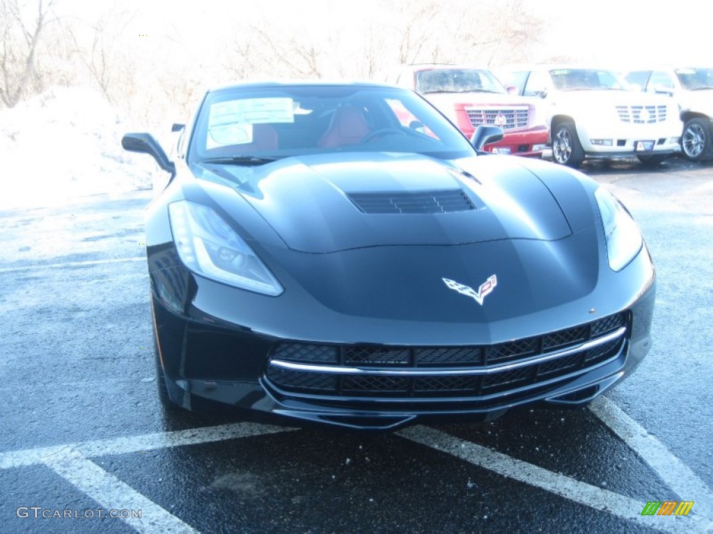 2014 Corvette Stingray Coupe - Black / Adrenaline Red photo #3