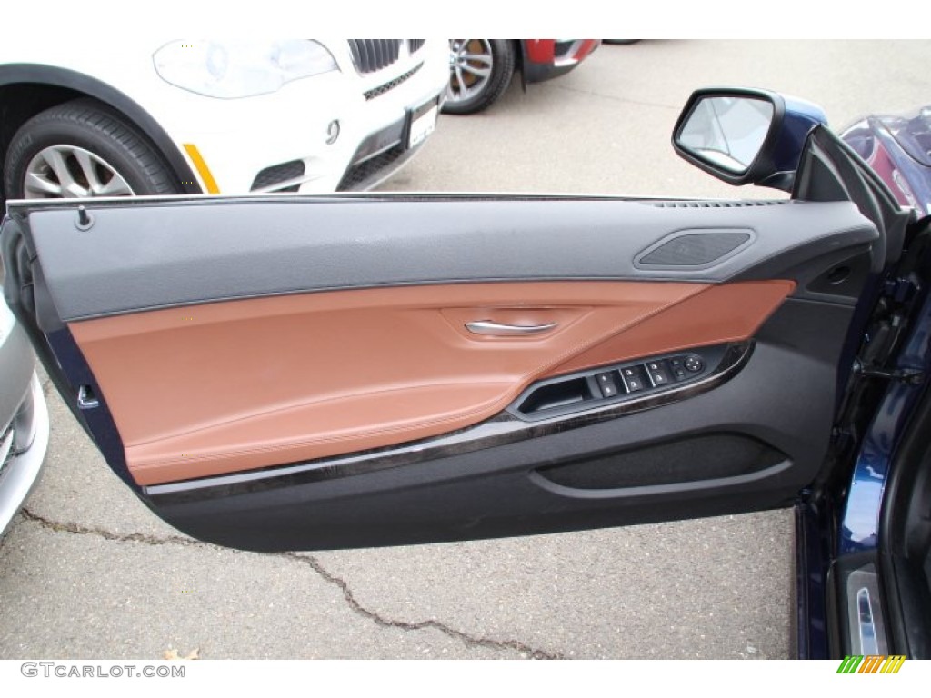 2013 BMW 6 Series 650i Convertible Cinnamon Brown Door Panel Photo #89244676