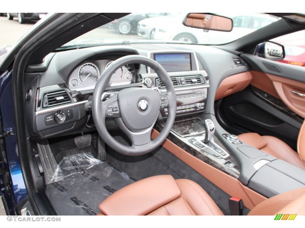 Cinnamon Brown Interior 2013 BMW 6 Series 650i Convertible Photo #89244697