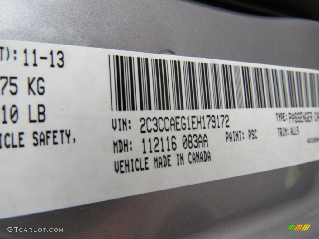 2014 300 Color Code PSC for Billet Silver Metallic Photo #89247115