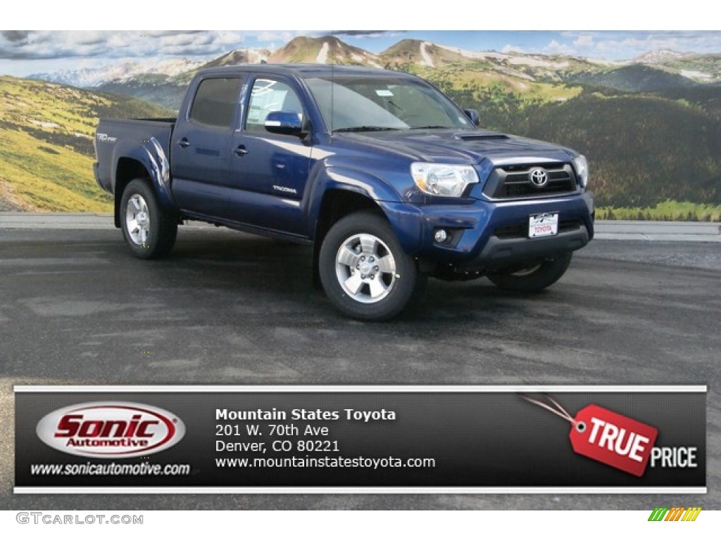 2014 Tacoma V6 TRD Sport Double Cab 4x4 - Blue Ribbon Metallic / Graphite photo #1