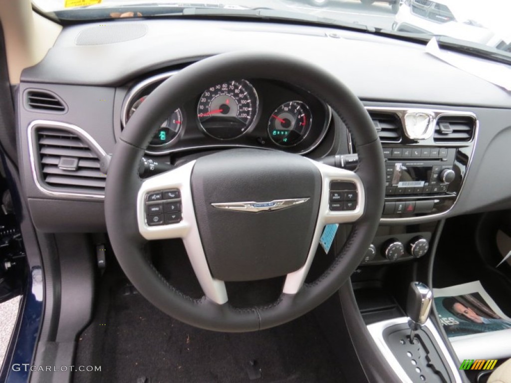 2014 Chrysler 200 Touring Sedan Black/Light Frost Beige Dashboard Photo #89249641