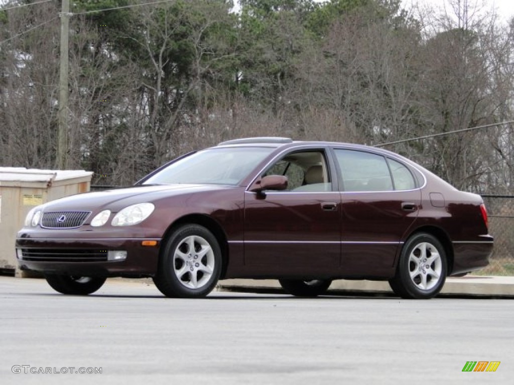 2002 GS 300 - Black Cherry Pearl / Ivory photo #24