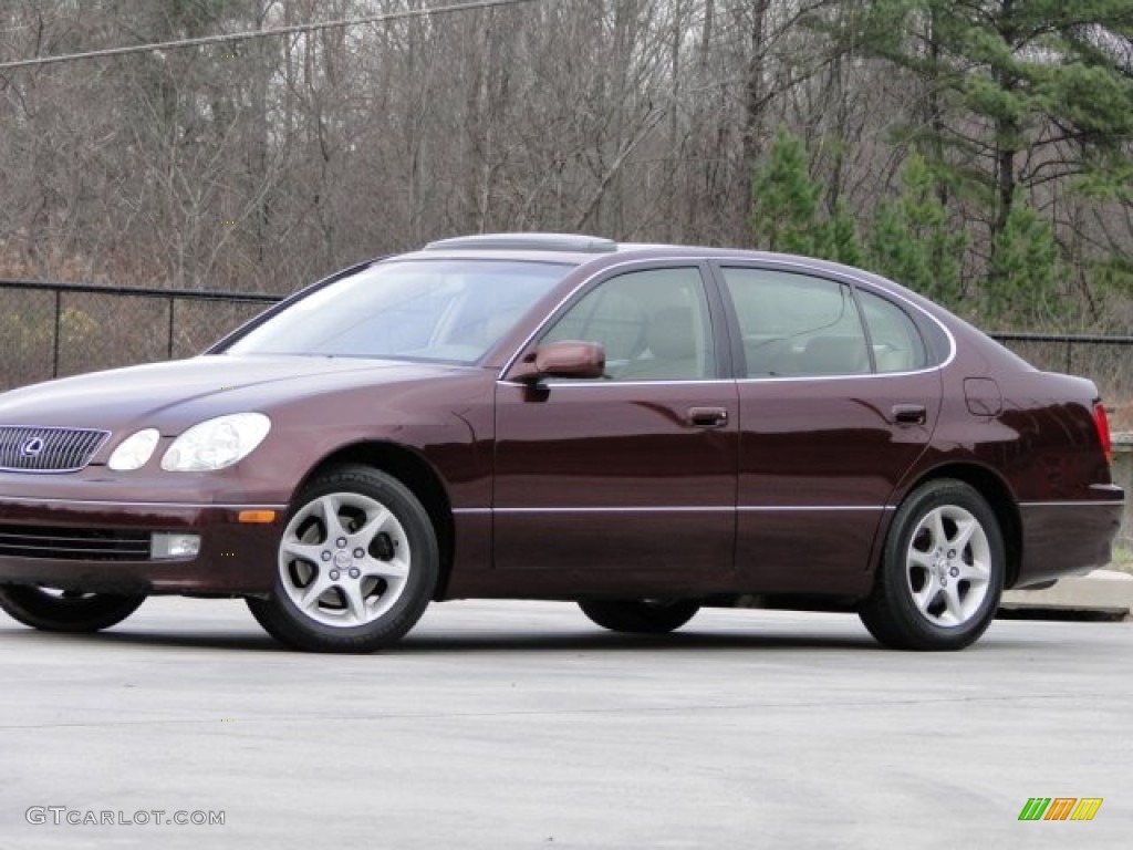 2002 GS 300 - Black Cherry Pearl / Ivory photo #27