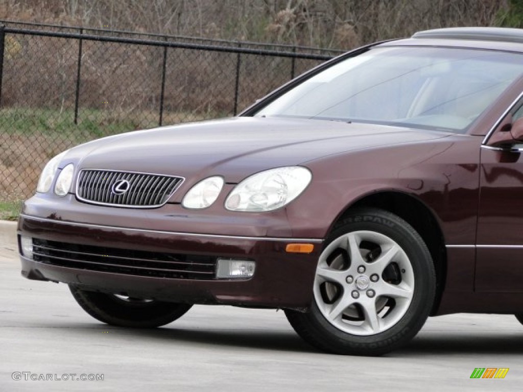 2002 GS 300 - Black Cherry Pearl / Ivory photo #28