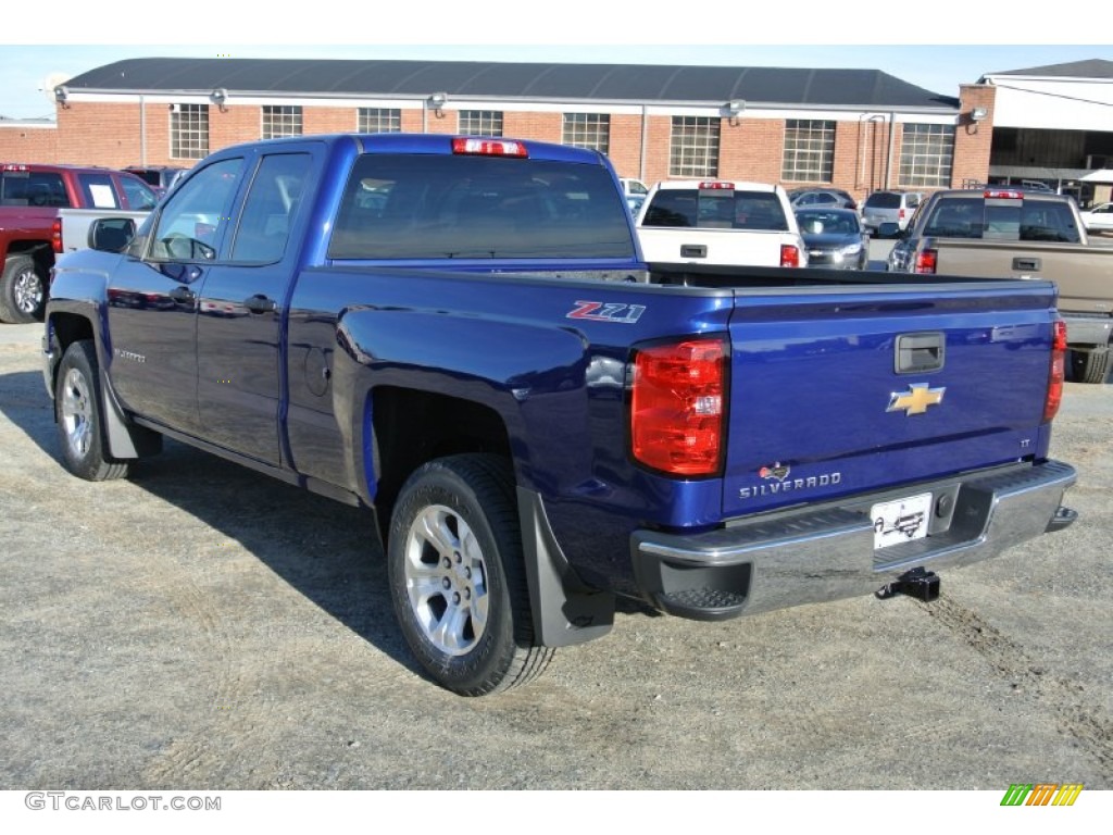 2014 Silverado 1500 LTZ Z71 Double Cab 4x4 - Blue Topaz Metallic / Jet Black photo #4