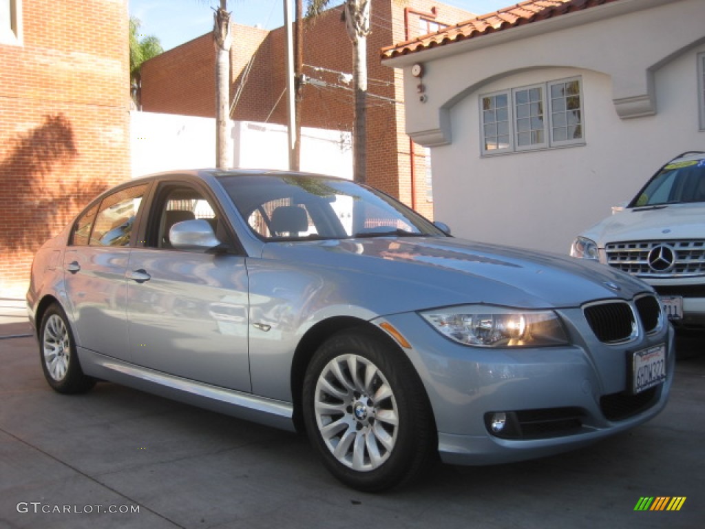 2009 3 Series 328i Sedan - Blue Water Metallic / Beige photo #1