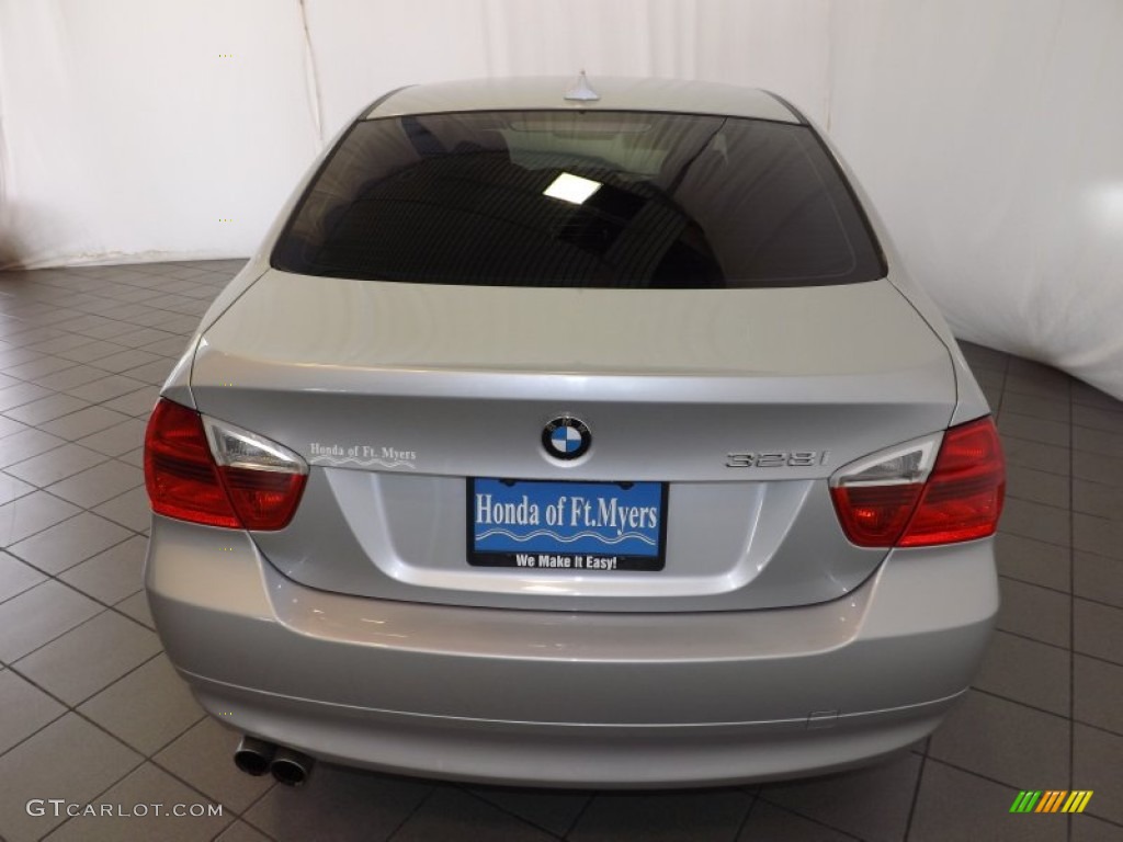 2008 3 Series 328i Sedan - Titanium Silver Metallic / Saddle Brown/Black photo #7
