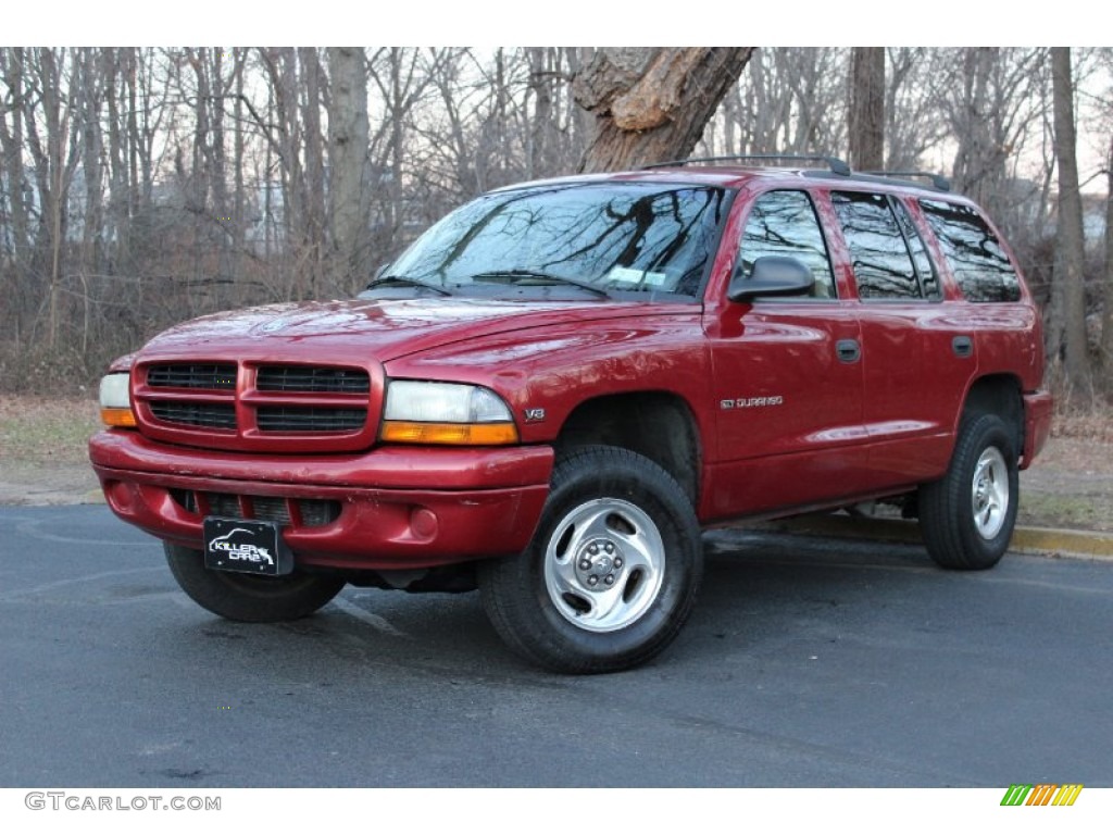1999 Durango SLT 4x4 - Chili Pepper Red Pearlcoat / Camel/Tan photo #3