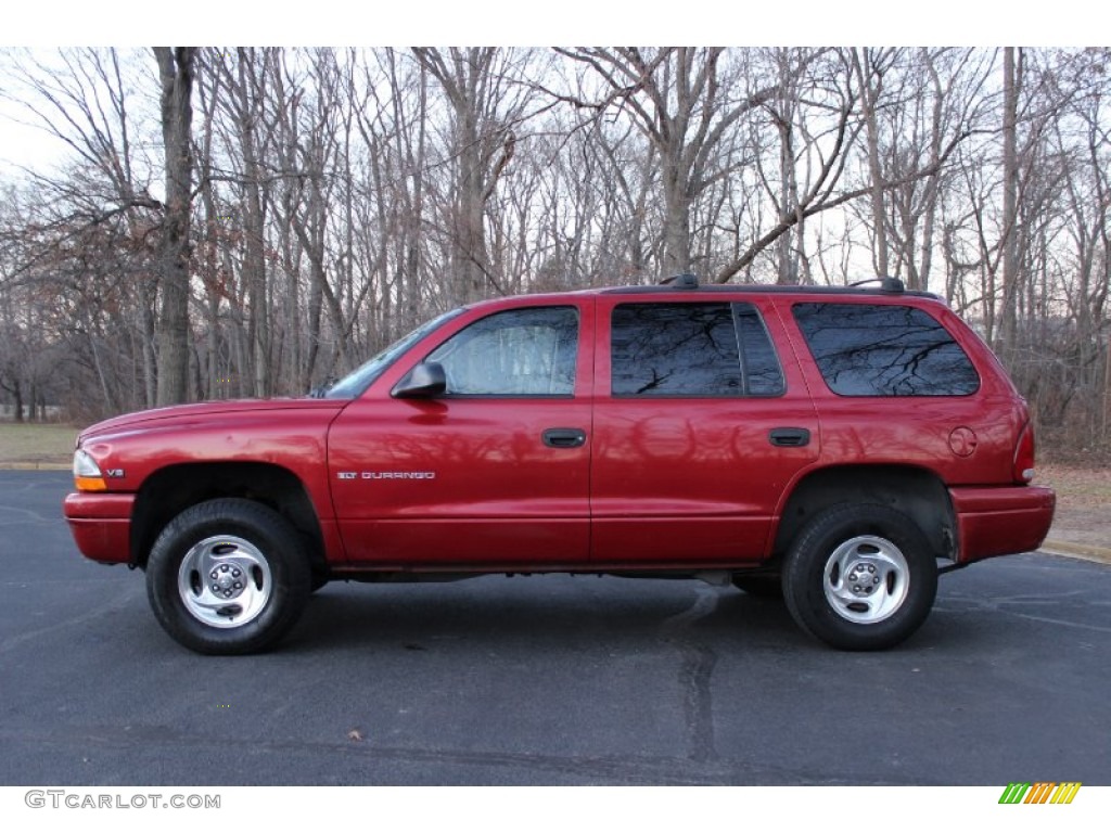 1999 Durango SLT 4x4 - Chili Pepper Red Pearlcoat / Camel/Tan photo #4