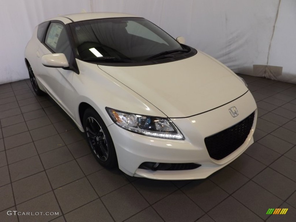 2014 CR-Z EX Hybrid - Premium White Pearl / Black/Red photo #1