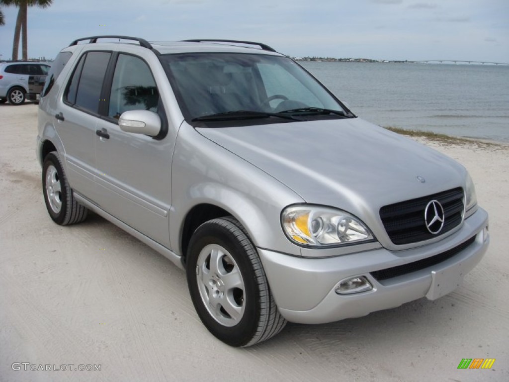 2002 ML 320 4Matic - Brilliant Silver Metallic / Ash photo #1