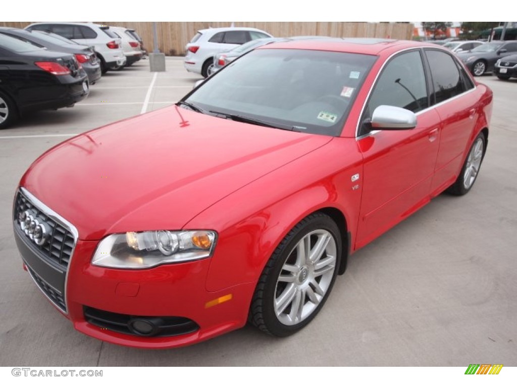 Brilliant Red 2008 Audi S4 4.2 quattro Sedan Exterior Photo #89256349
