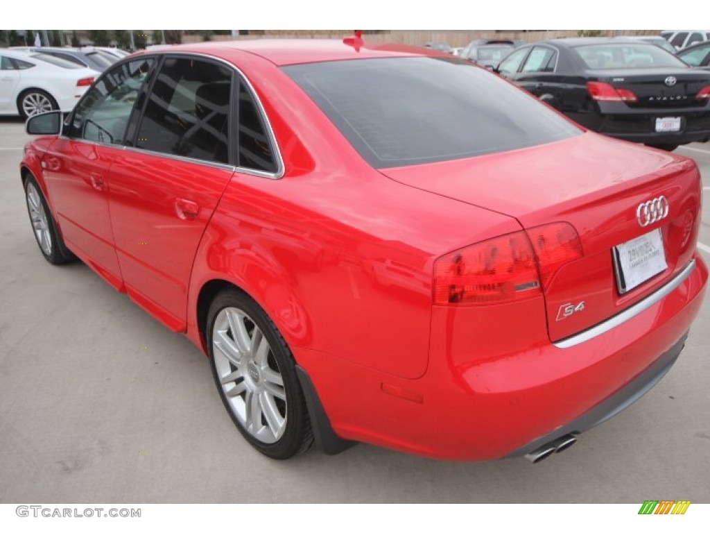 2008 S4 4.2 quattro Sedan - Brilliant Red / Black/Black photo #9