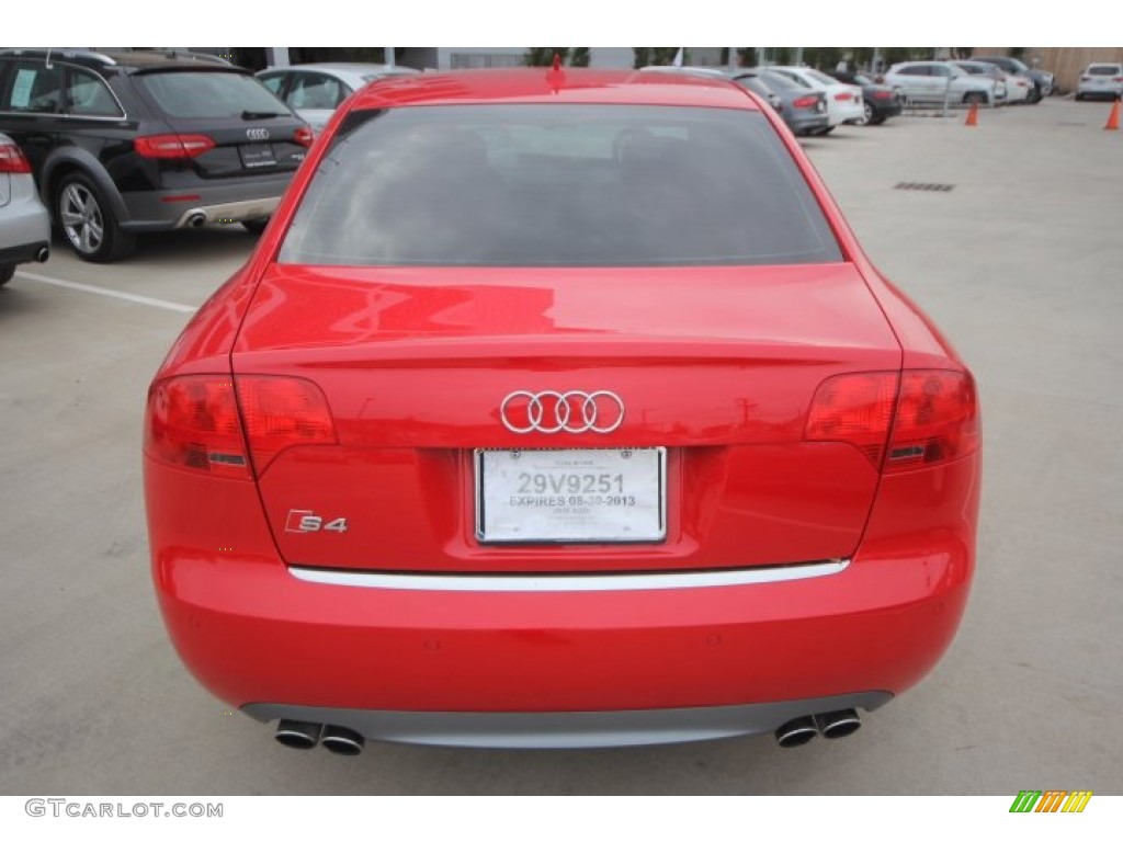 2008 S4 4.2 quattro Sedan - Brilliant Red / Black/Black photo #10