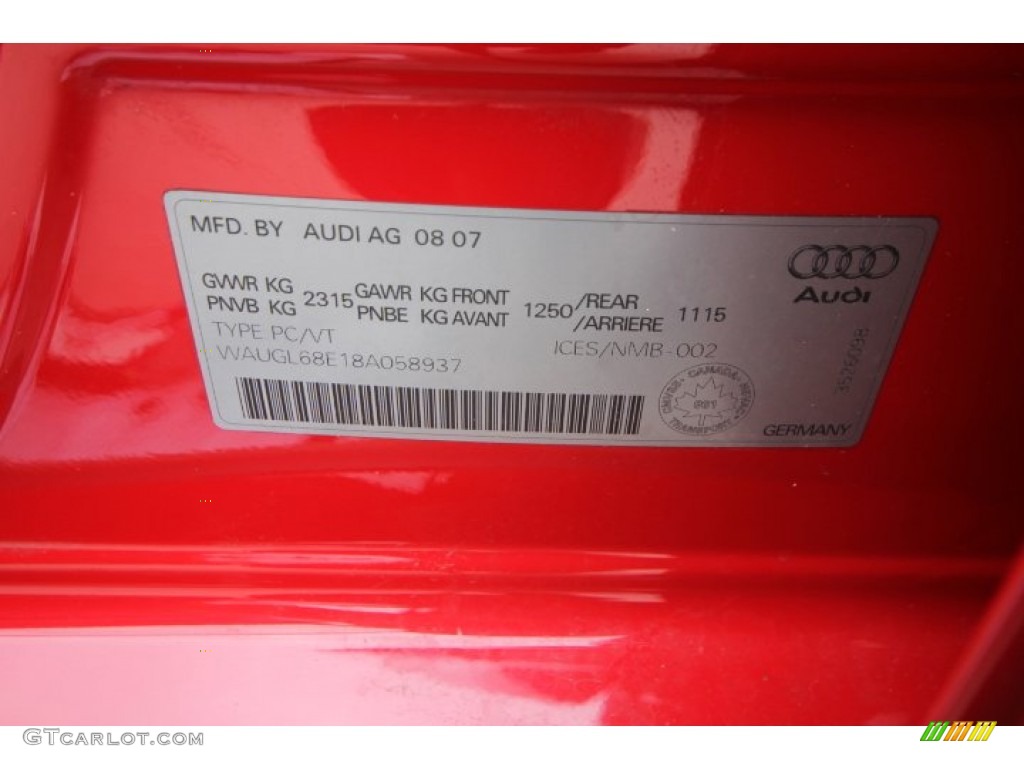 2008 S4 4.2 quattro Sedan - Brilliant Red / Black/Black photo #49
