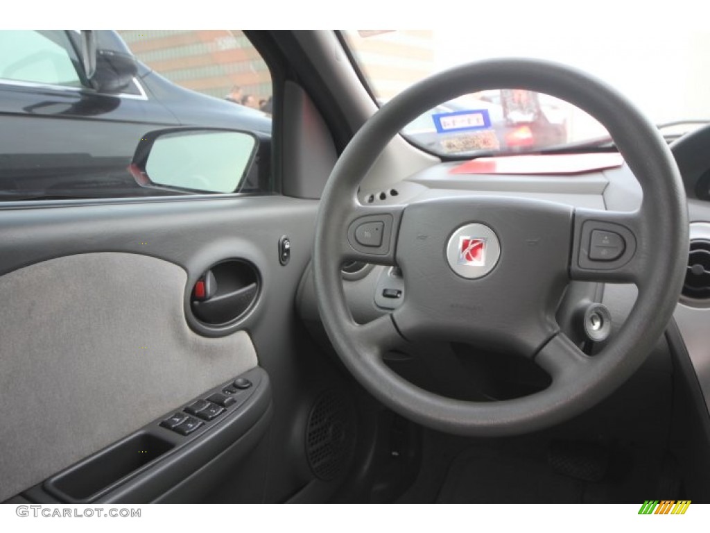 2007 Saturn ION 3 Sedan Gray Steering Wheel Photo #89259057