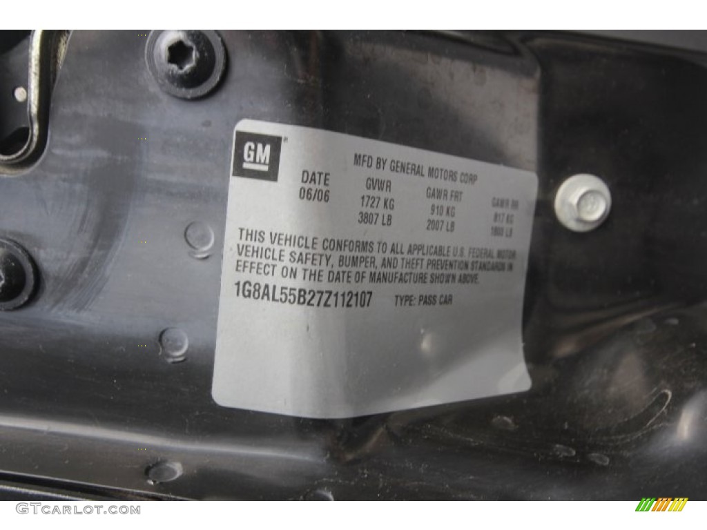2007 Saturn ION 3 Sedan Info Tag Photos