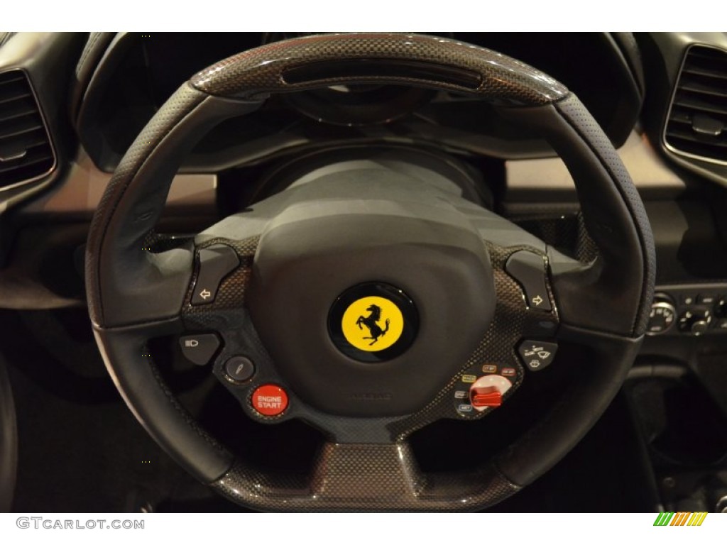 2014 Ferrari 458 Spider Nero Steering Wheel Photo #89259911