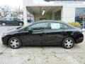 2013 Crystal Black Pearl Honda Civic Hybrid Sedan  photo #2