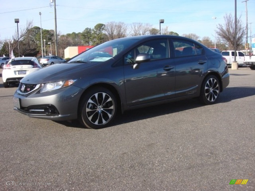 2013 Civic Si Sedan - Polished Metal Metallic / Black photo #2