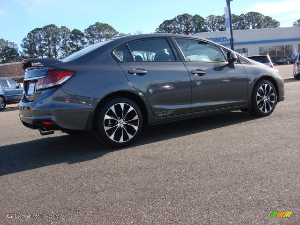 2013 Civic Si Sedan - Polished Metal Metallic / Black photo #5