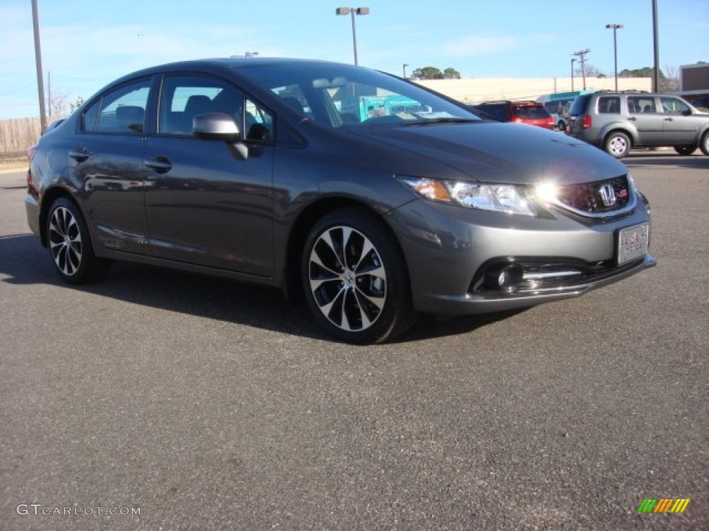2013 Civic Si Sedan - Polished Metal Metallic / Black photo #7