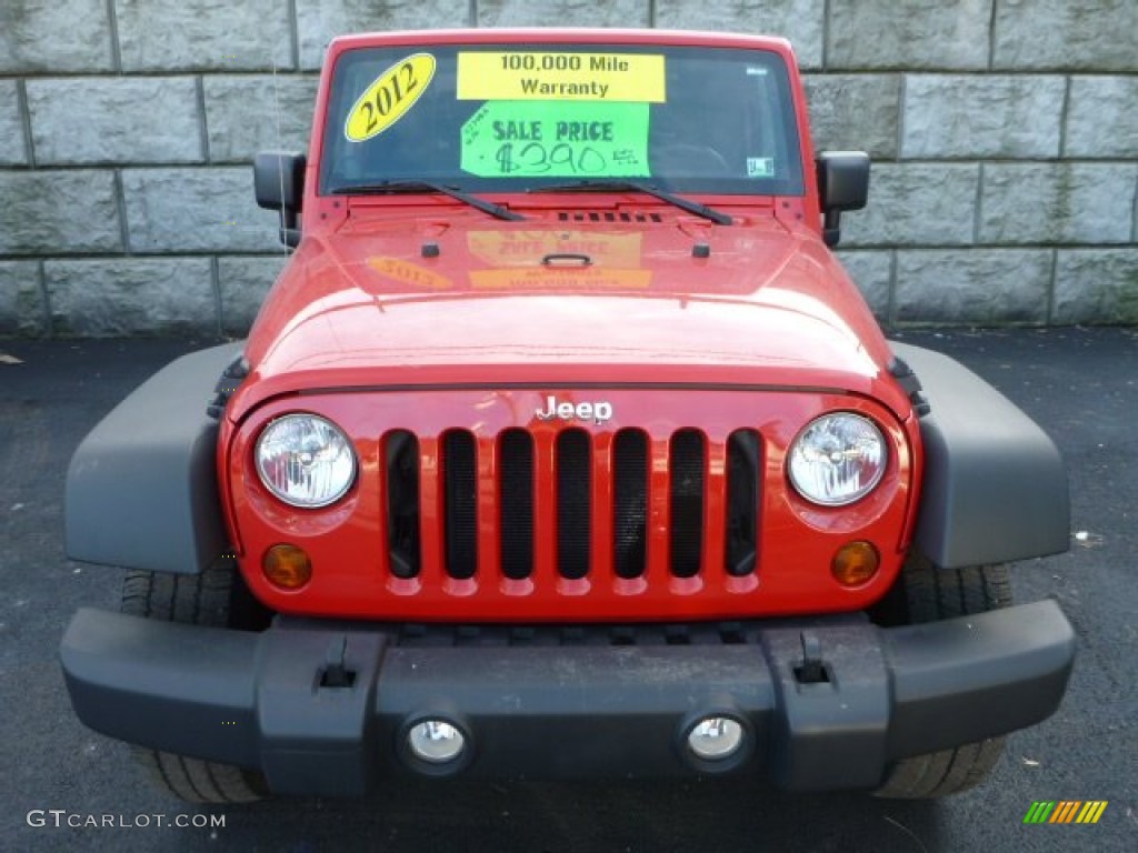 2012 Wrangler Sport S 4x4 - Flame Red / Black photo #9