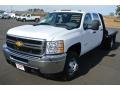 2014 Summit White Chevrolet Silverado 3500HD WT Crew Cab 4x4 Chassis  photo #2