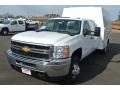 Summit White - Silverado 3500HD WT Crew Cab Utility Truck Photo No. 2