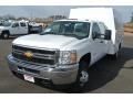 2014 Summit White Chevrolet Silverado 3500HD WT Crew Cab Utility Truck  photo #2