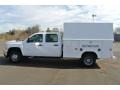 Summit White - Silverado 3500HD WT Crew Cab Utility Truck Photo No. 3