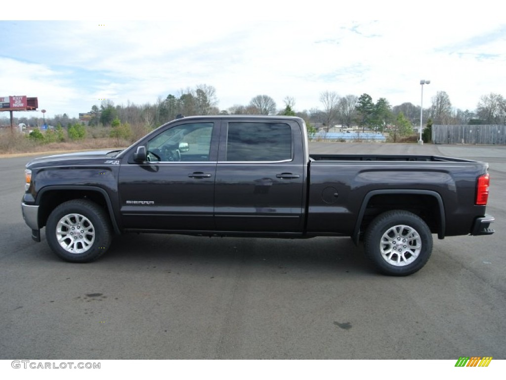 2014 Sierra 1500 SLE Crew Cab 4x4 - Iridium Metallic / Jet Black photo #3