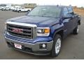 2014 Cobalt Blue Metallic GMC Sierra 1500 SLE Crew Cab 4x4  photo #2