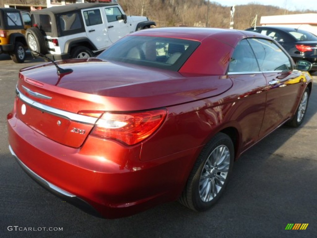 2012 200 Limited Convertible - Deep Cherry Red Crystal Pearl Coat / Black/Light Frost photo #4