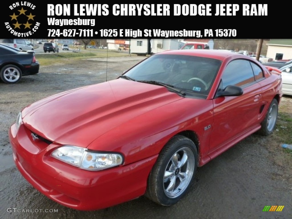 1995 Mustang GT Coupe - Rio Red / Black photo #1