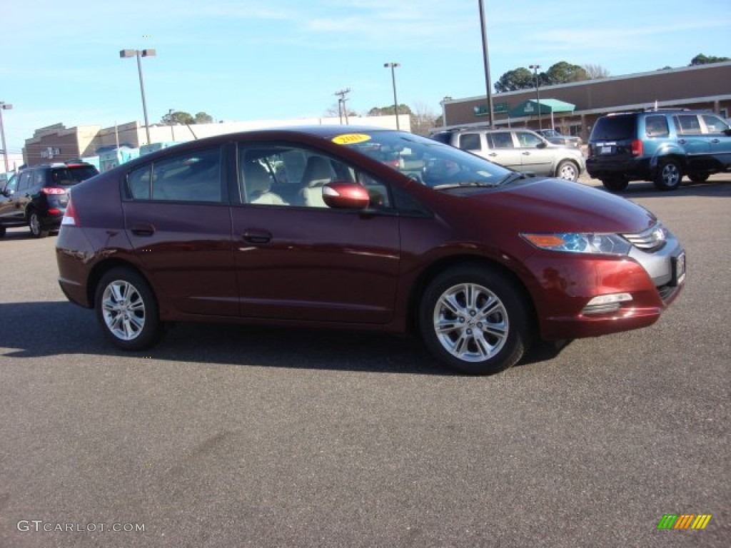 2011 Insight Hybrid EX - Crimson Red Pearl / Gray photo #7