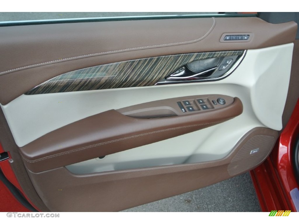 2013 Cadillac ATS 2.5L Luxury Light Platinum/Brownstone Accents Door Panel Photo #89272415